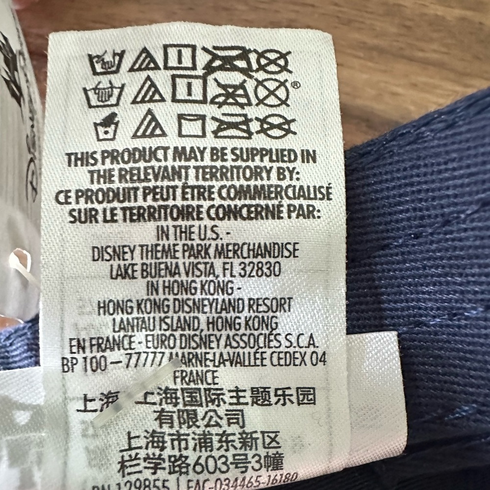 Disney Parks Adult Hat Cap Navy Blue Red Mickey Embroidery Logo Adjustable NWT - Picture 5 of 11